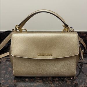 Michael Kors Metallic Gold Crossbody Bag